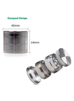 Generic 4 Layer Spice Crusher With Magnetic Lid Silver  - Image 5