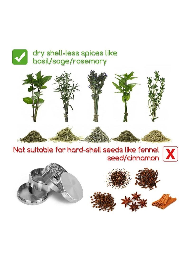 Generic - 4 Layer Spice Crusher With Magnetic Lid Silver - Image 1