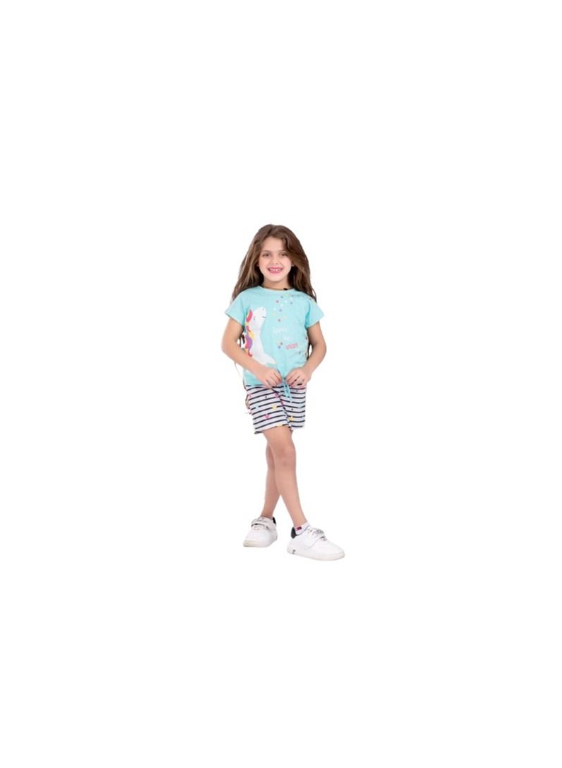 Girls' summer set, shorts and T-shirt 