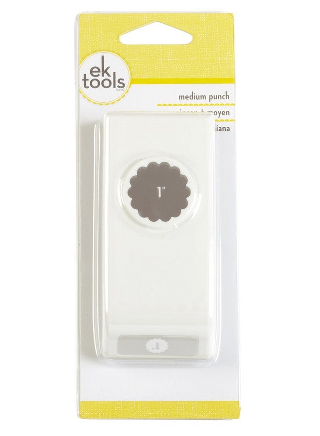 EK Tools Circle Punch 1Inch Scalloped Edge New Package White - Image 3