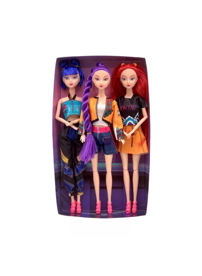 general KPop Demon Hunters trendy Girl Group Style fashion princess Doll doll set - Image 1