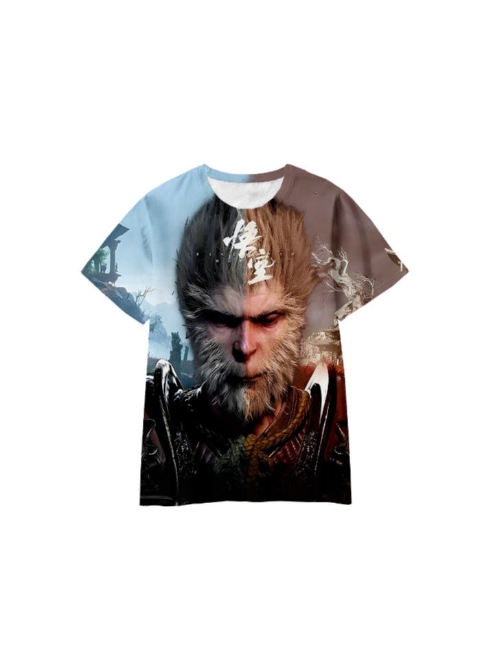 Black Myth Wukong Game Quick Drying Short Sleeved T-shirt for Men And Women 