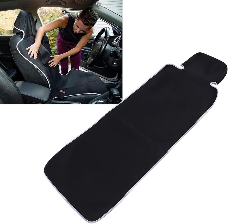 Neoprene Car Chair Cover for Front Seats, Universal Fit Dog and Kid Seat Protector, Non Slip Backing, Portable Black Seat Cover for Cars - Image 2