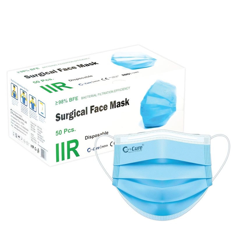 C-Cure 3 Ply Non Woven Face Mask For Men And Women Surgical Face Mask For Pollution Protection - Image 1