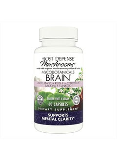 MycoBotanicals Brain* Capsules - Brain Support Supplement with Lion's Mane, Reishi & Cordyceps Mushroom - Herbal Supplement for Memory & Focus Support - 60 Capsules (30 Servings)*