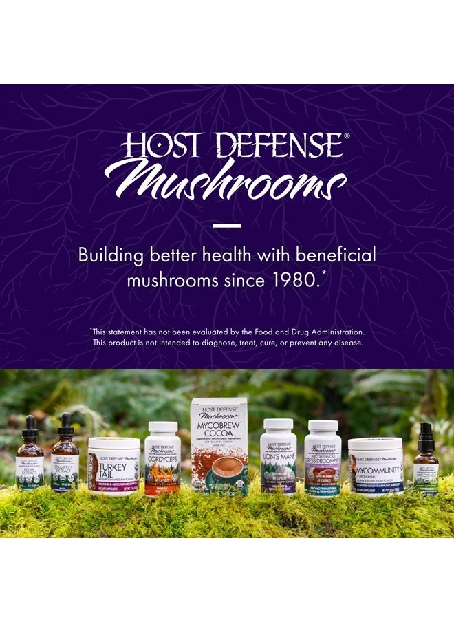 Host Defense - MycoBotanicals Brain* Capsules - Brain Support Supplement with Lion's Mane, Reishi & Cordyceps Mushroom - Herbal Supplement for Memory & Focus Support - 60 Capsules (30 Servings)* - Image 1