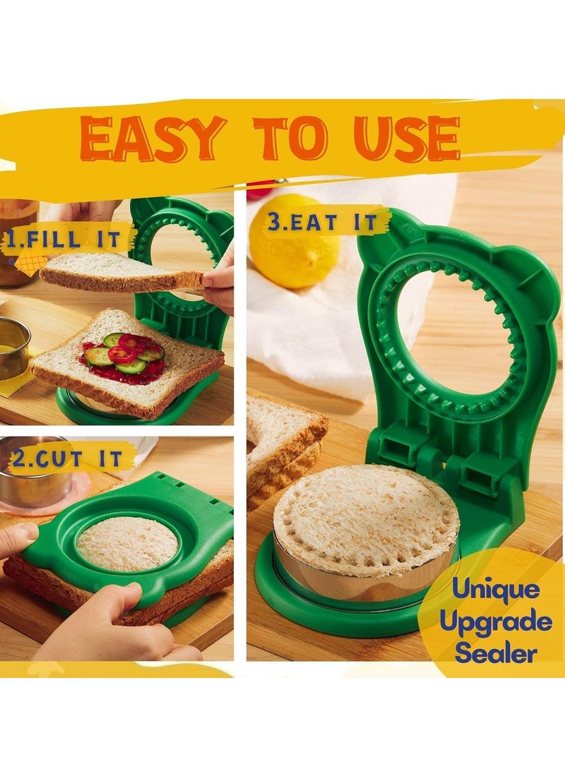 Oasisgalore Sandwich Cutter and Sealer for Kids, DIY Decruster Pocket Sandwiches, Great for Breakfast Sandwich Maker, Lunchbox and Bento Box  - Image 2