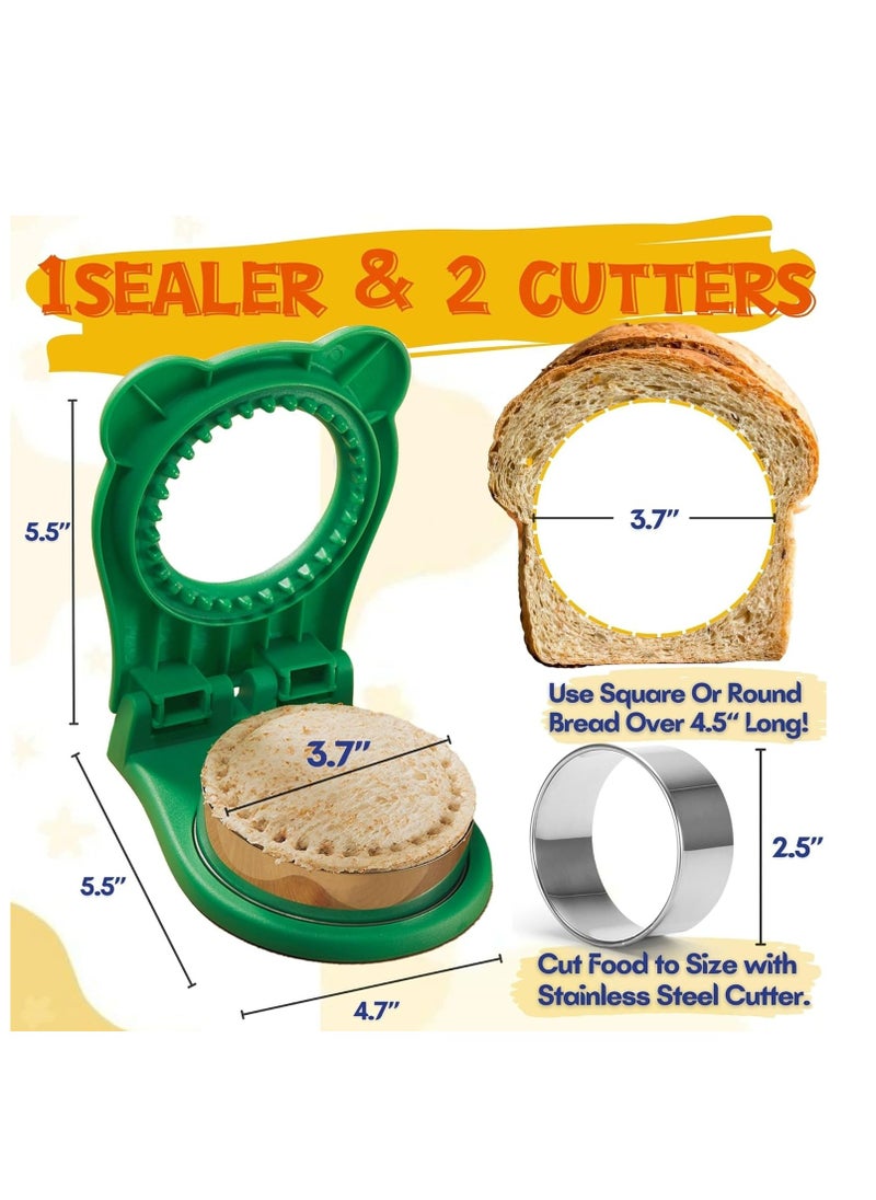 Oasisgalore Sandwich Cutter and Sealer for Kids, DIY Decruster Pocket Sandwiches, Great for Breakfast Sandwich Maker, Lunchbox and Bento Box  - Image 4