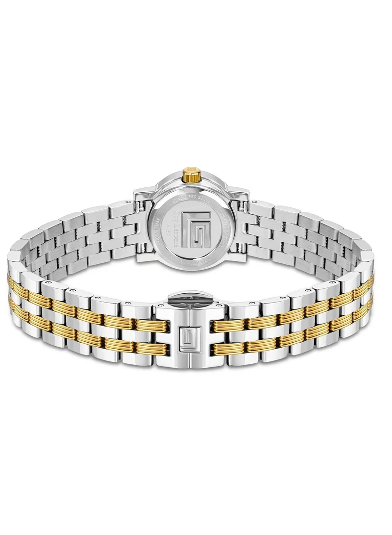 غاي لاروش ساعة أليكس للسيدات بسوار من الفولاذ المقاوم للصدأ باللونين الفضي والذهبي  مم مقاومة للماء