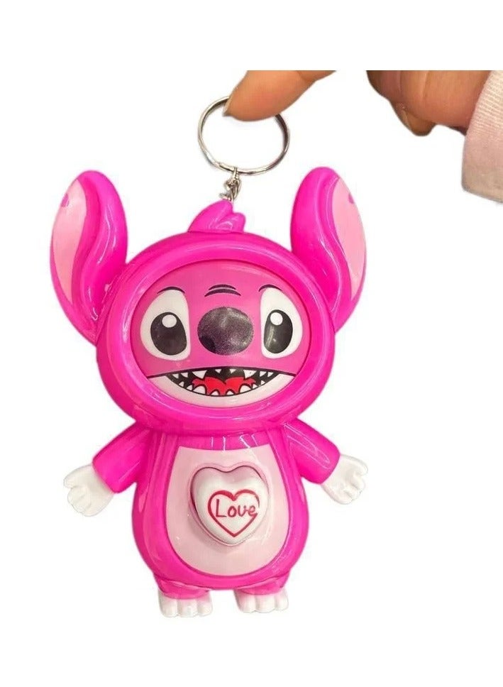 سلسلة مفاتيح ستيتش كومفورت (عبوة من قطعتين، أزرق * وردي) - سلسلة مفاتيح بتصميم قلب ناعم قابل للتغيير، مصنوعة من البلاستيك المتين، هدية للأصدقاء وجميع الأعمار، هدايا جميلة - Image 4