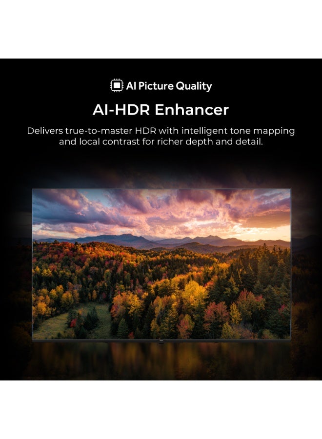 هاير 50-Inch 4K UHD QLED Smart Google TV with HDR10+, HDMI 2.1, ALLM, VRR, DLG 120Hz, Chromecast & Built-in Satellite Receiver H50S80GUX black - Image 5