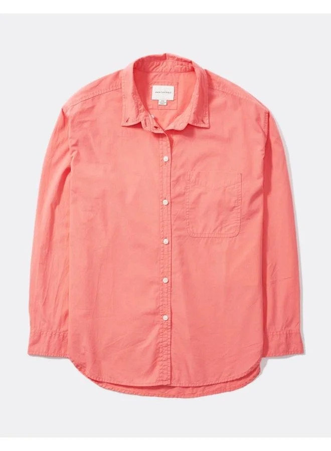 American Eagle AE Oversized Oxford Button-Up Shirt