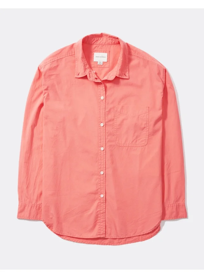 امريكان ايجل AE Oversized Oxford Button-Up Shirt