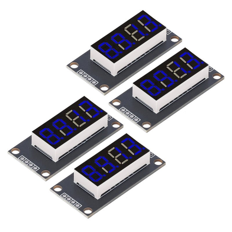 وحدة عرض LED ذات 7 مقاطع و4 أرقام بحجم 0.36 بوصة مع شريحة تشغيل TM1637 - شاشة أنبوب رقمي مع لوحة PCB - سهلة التركيب للتحكم في المعدات الذكية - Image 3