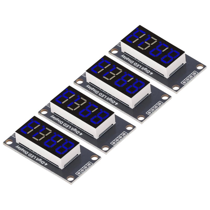 وحدة عرض LED ذات 7 مقاطع و4 أرقام بحجم 0.36 بوصة مع شريحة تشغيل TM1637 - شاشة أنبوب رقمي مع لوحة PCB - سهلة التركيب للتحكم في المعدات الذكية - Image 4
