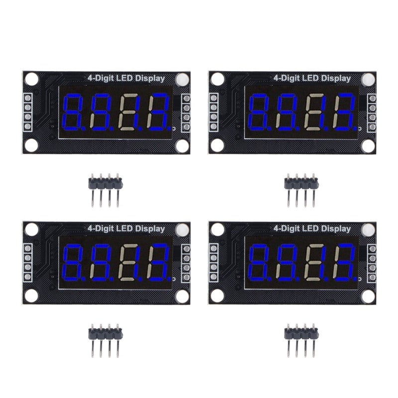 وحدة عرض LED ذات 7 مقاطع و4 أرقام بحجم 0.36 بوصة مع شريحة تشغيل TM1637 - شاشة أنبوب رقمي مع لوحة PCB - سهلة التركيب للتحكم في المعدات الذكية - Image 1
