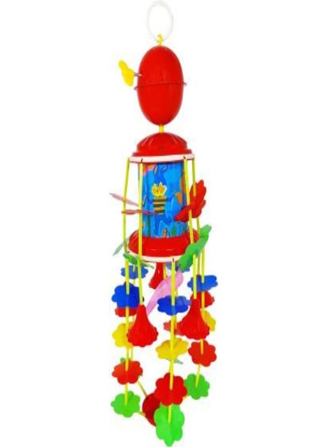 SHANVI Cute Drummer Toy with Jhoomer Key Operated Musical Merry Go Sound Toy Jhoomer with Soothing Sound for Kids Cradle Toys (JHO_CAT-02) - Image 4