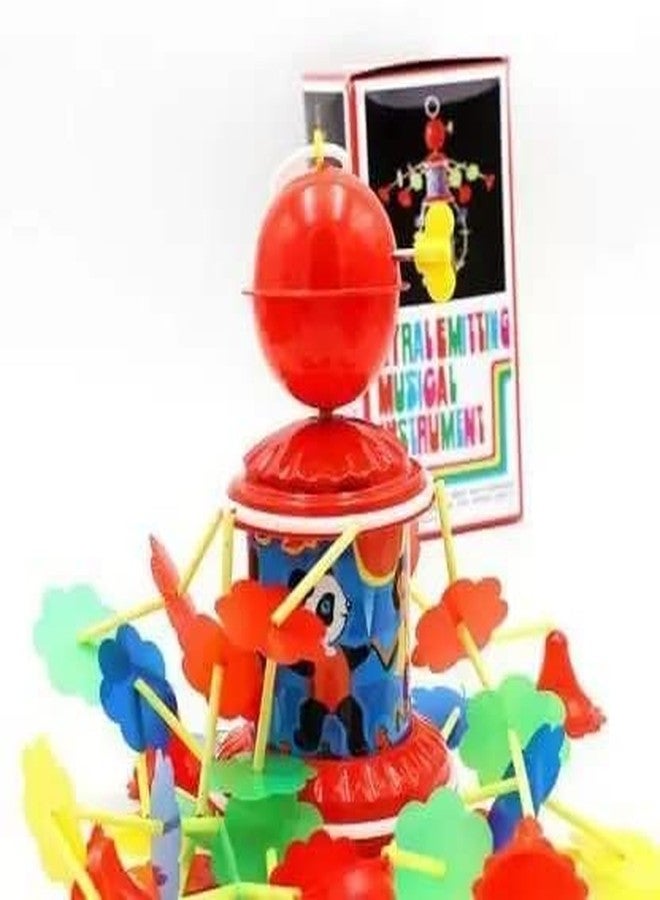 SHANVI Cute Drummer Toy with Jhoomer Key Operated Musical Merry Go Sound Toy Jhoomer with Soothing Sound for Kids Cradle Toys (JHO_CAT-02) - Image 2