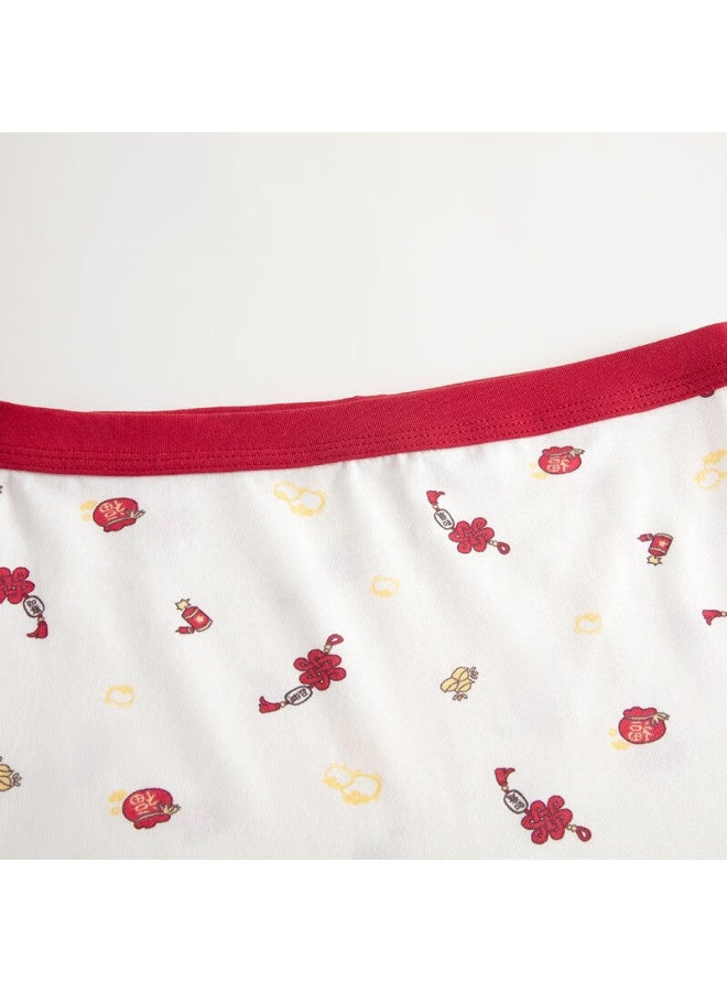 Threegun Kids A-class Auspicious Red Girls' Mid-lower Waist Leggings (2-pack) Set 2 Size 130 - Image 2