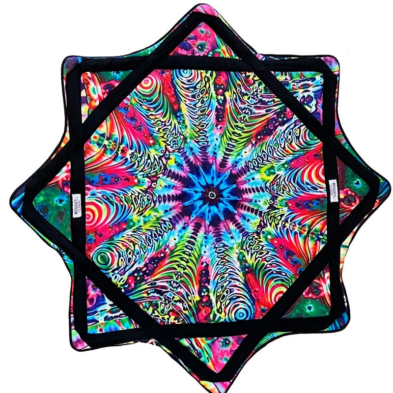 Mougee Classic Flow Star for Beginners Advanced Fun Challenging Flow Toy Vibrant Colors Patterns 27 Diameter 15 Ounce Weight Cosmic Coil - Image 2