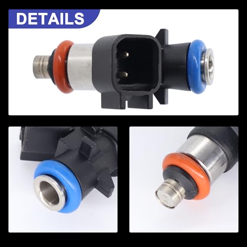 HiSport 0280158313 Fuel Injectors Compatible with Jeep Cherokee 32L V6 2014 2015 2016 2017 4 Holes Replace 4627794AA 6PCS - Image 3