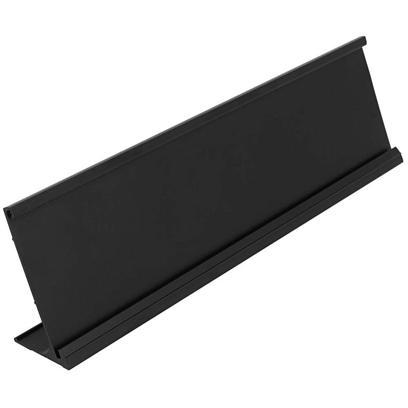 ExcelMark 2" x 8" Aluminum Name Plate Holder for Desk - Office Business Door Sign Holder - Black - Image 3