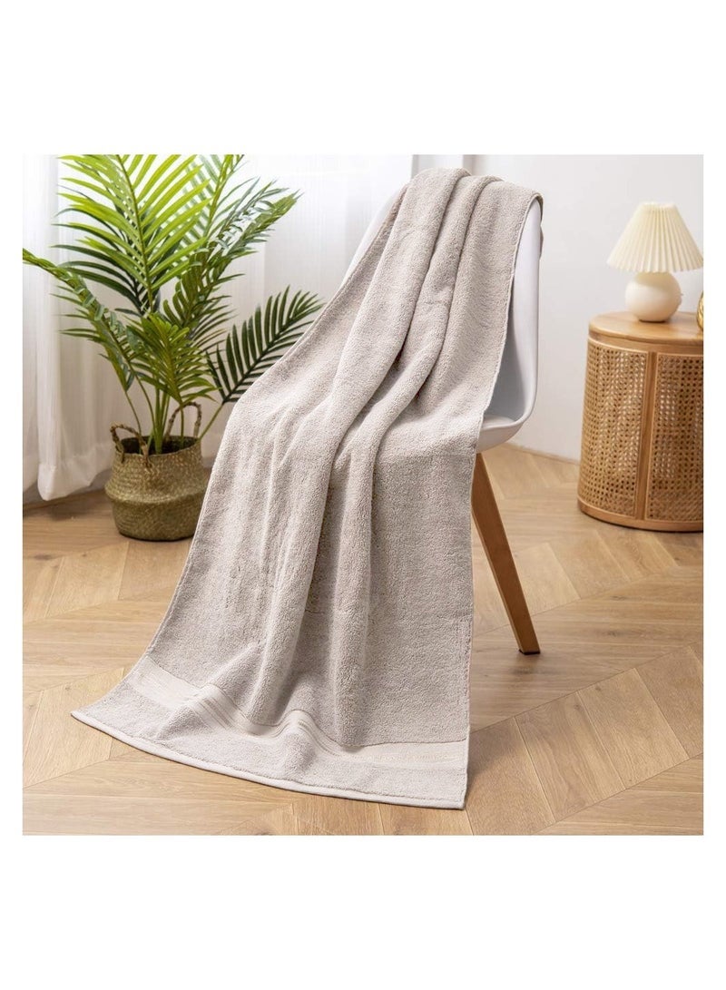 MONO Luxury Bath Towels Set 3 Pack, Towel Set 100% Cotton (1 Large Bath Towel, 1 Hand Towel, 1 Washcloth) Ultra Soft and Highly Absorbent, for Bathroom, Hotel, Spa, Beach and Gym-Brown - Image 3