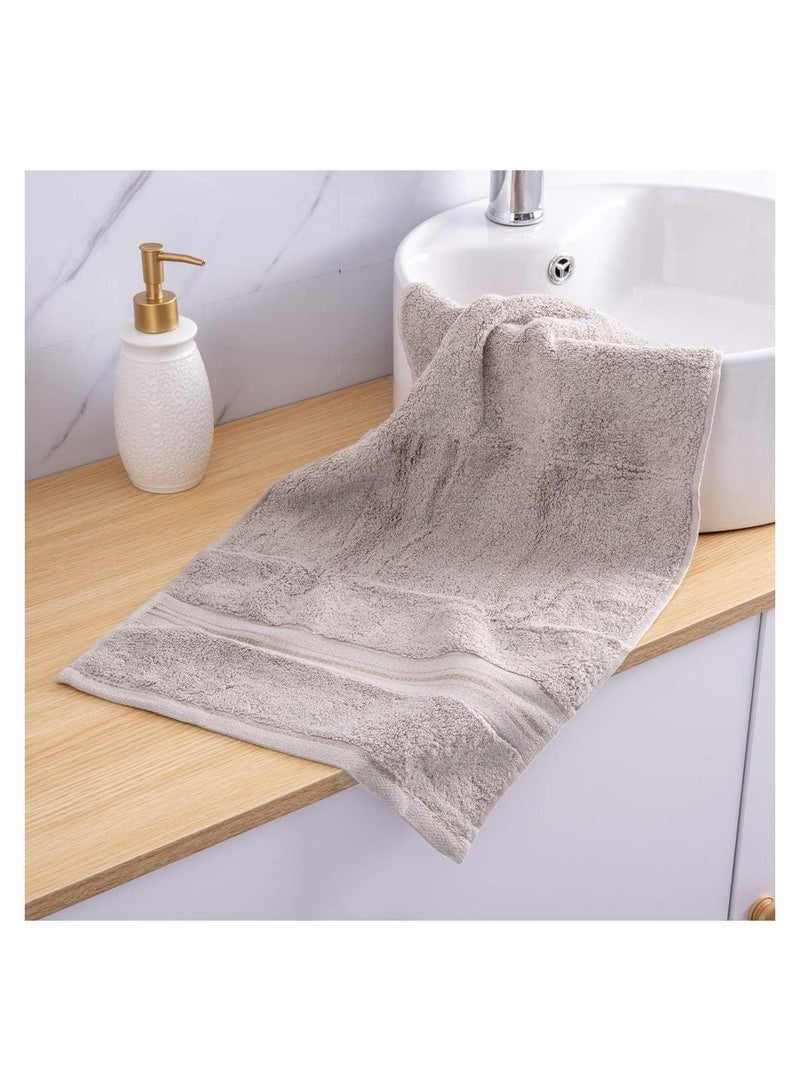 MONO Luxury Bath Towels Set 3 Pack, Towel Set 100% Cotton (1 Large Bath Towel, 1 Hand Towel, 1 Washcloth) Ultra Soft and Highly Absorbent, for Bathroom, Hotel, Spa, Beach and Gym-Brown - Image 4