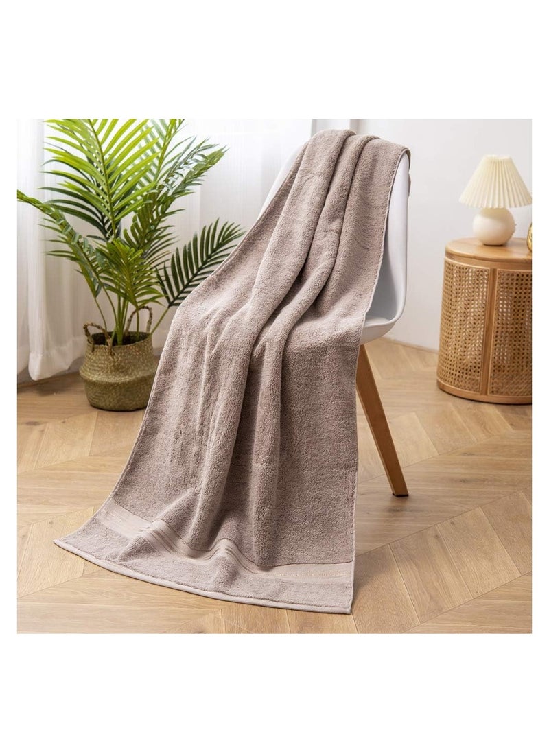 MONO Luxury Bath Towels Set 3 Pack, Towel Set 100% Cotton (1 Large Bath Towel, 1 Hand Towel, 1 Washcloth) Ultra Soft and Highly Absorbent, for Bathroom, Hotel, Spa, Beach and Gym-Brown  - Image 3
