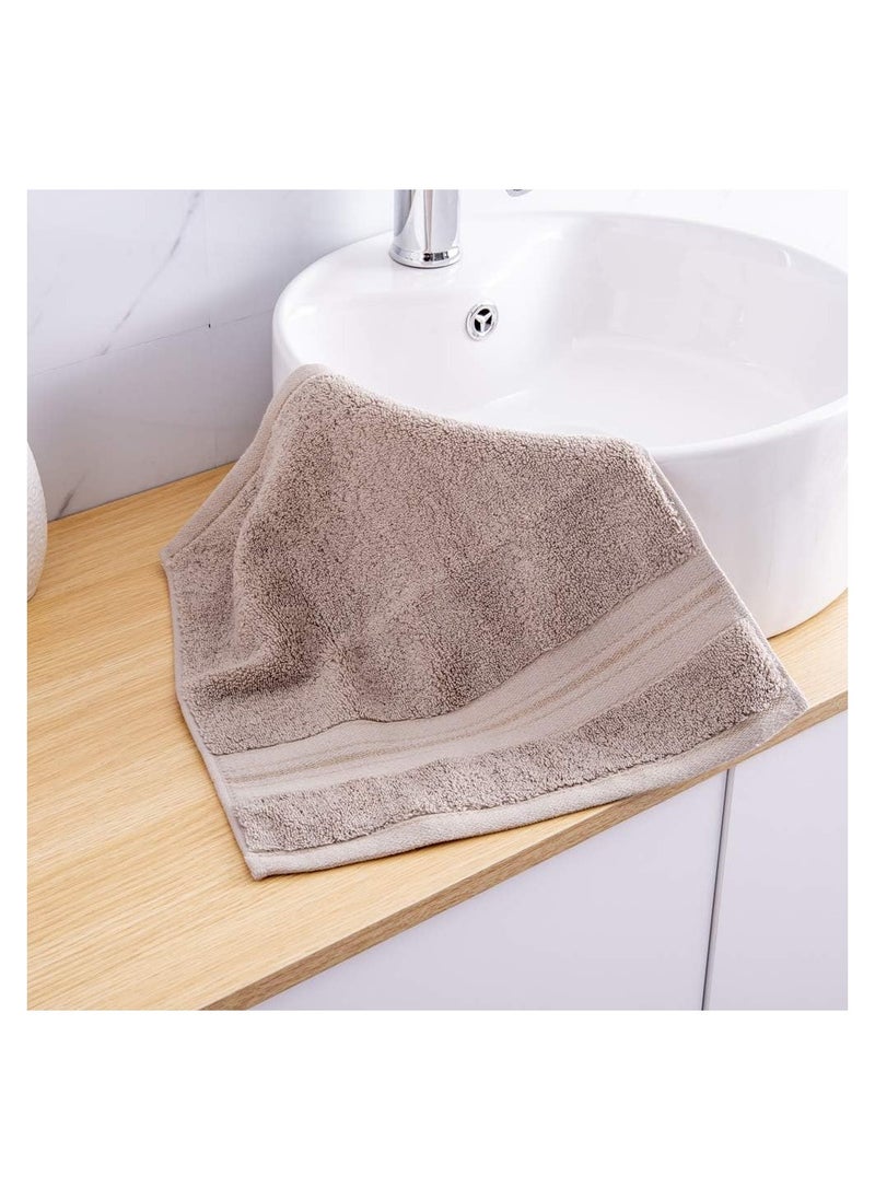 MONO Luxury Bath Towels Set 3 Pack, Towel Set 100% Cotton (1 Large Bath Towel, 1 Hand Towel, 1 Washcloth) Ultra Soft and Highly Absorbent, for Bathroom, Hotel, Spa, Beach and Gym-Brown  - Image 5