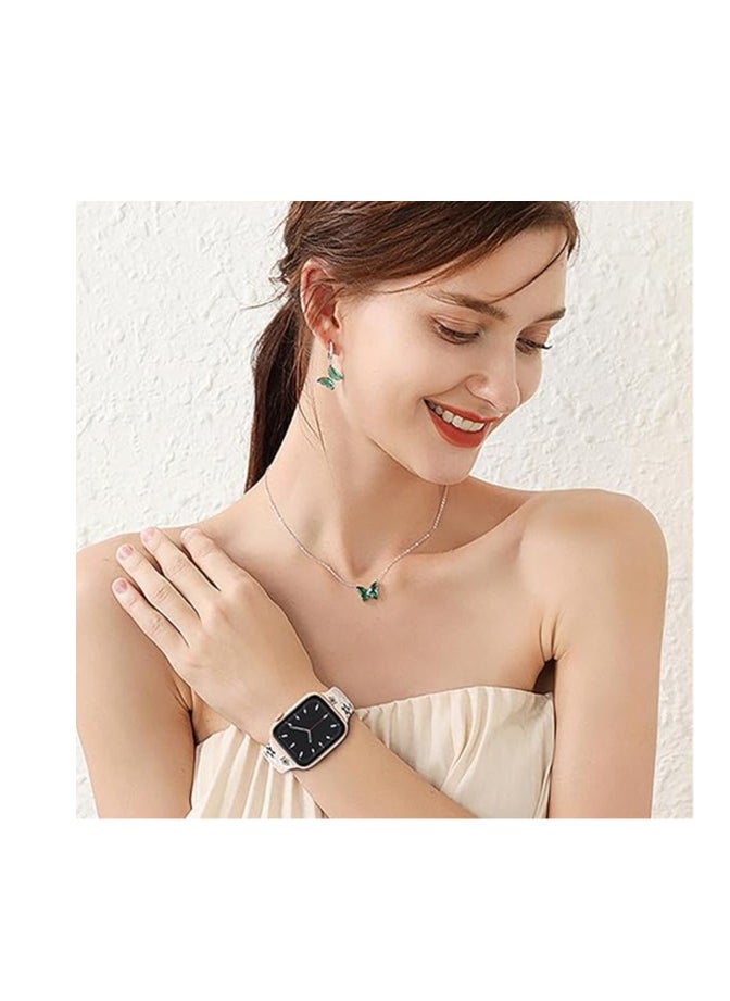 Bukela - Floral Engraved Bands Compatible with Apple Watch Band 41mm 40mm 44mm 45mm 42mm 38mm 49mm for Women,Cute Flower iWatch Bands Soft Silicone Sport Strap for iWatch Series SE 9 8 7 6 5 4 3 2 1 Ultra - Image 1