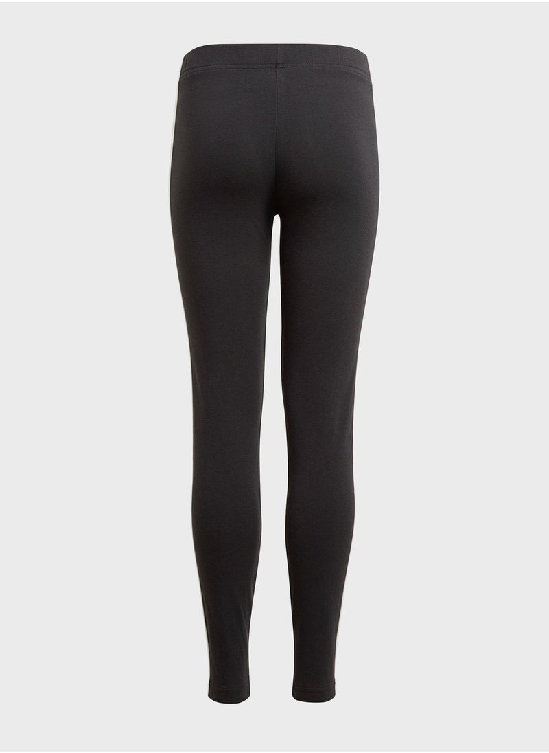 Adidas - Youth 3 Stripe Leggings - Image 1