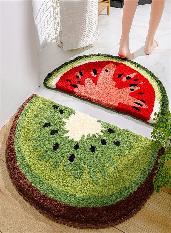 Ankah Fruit Bath Mats Cute Bathroom Rugs, Particularly Absorbent, Very Soft, and Dry Fast That Fits for Kid's Room, Bathroom or Other Room, 17.7" x 31.5", Kiwi - Image 3