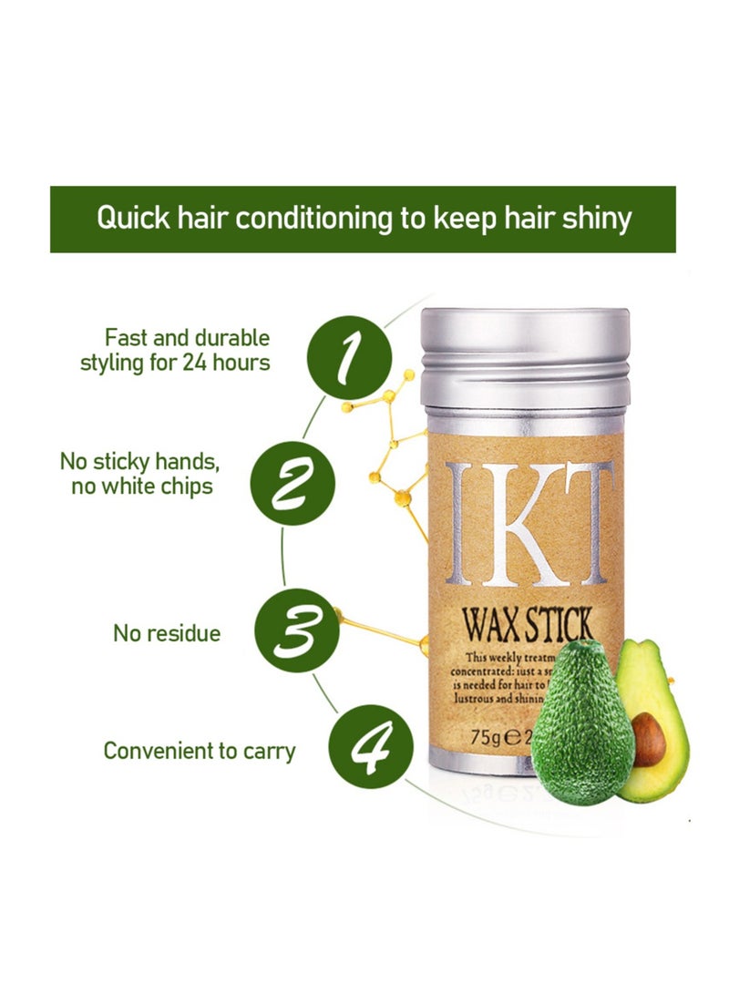 Estelle Strong Hold Hair Wax Stick Styling Hair Frizz Fixed Fluffy Children Men and Women Styling hair wax stick 75g - Image 5