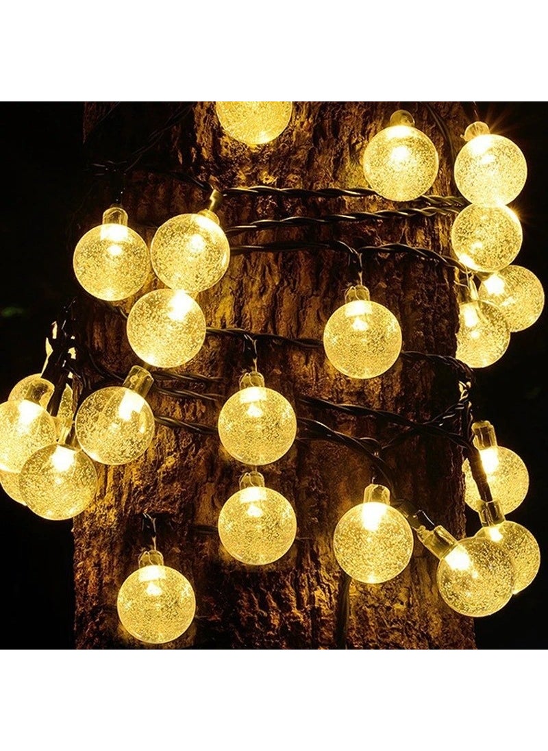Technosmart Techno Smart 30 LED Solar Crystal Bubble Ball Garden Lighting Decoration Solar Energy Yellow Light  - Image 1