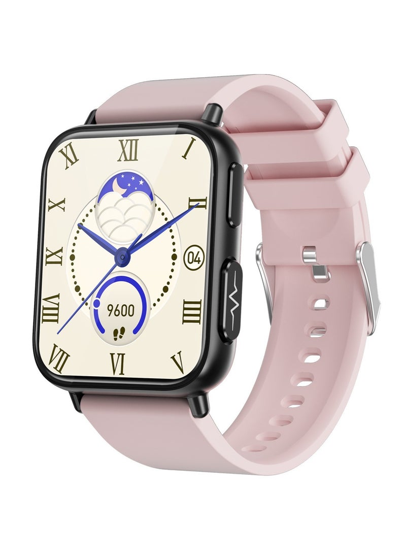 AROAQ Tk10 Smart Watch, Touch Screen Tactical Smartwatch, Hd Display Health Montoring Watch, Blood Presssure Temperature Monitoring Heart Rate  Smart Watch, Black shell (powder silica gel) - Image 1