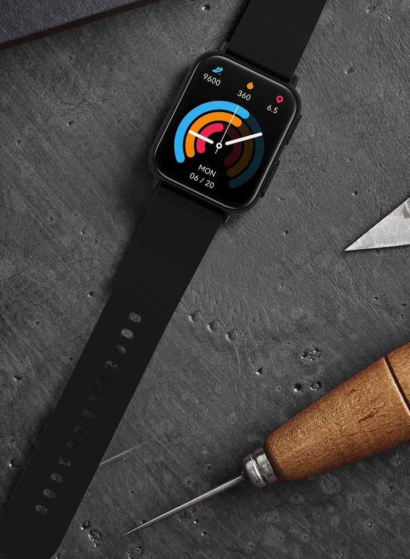 AROAQ Tk10 Smart Watch, Touch Screen Tactical Smartwatch, Hd Display Health Montoring Watch, Blood Presssure Temperature Monitoring Heart Rate  Smart Watch, Black shell (powder silica gel) - Image 4