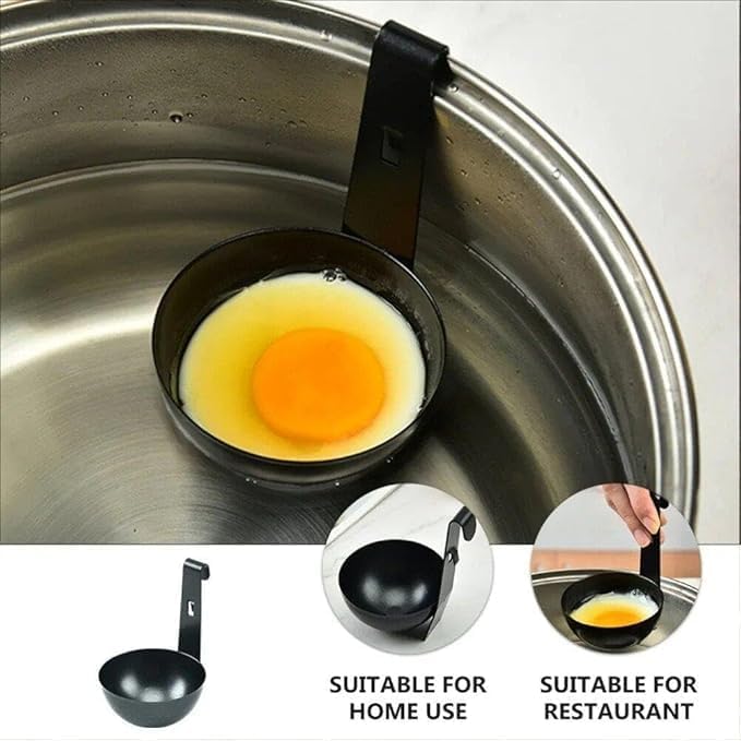 Prostuff.in® Non-Stick Egg Poacher Cups for Steaming Hanging Egg Boiler Cups for Perfect Poached Eggs, Durable Handle Hook Design for Kitchen Pot & Pan Cooking 1Pcs - Image 4