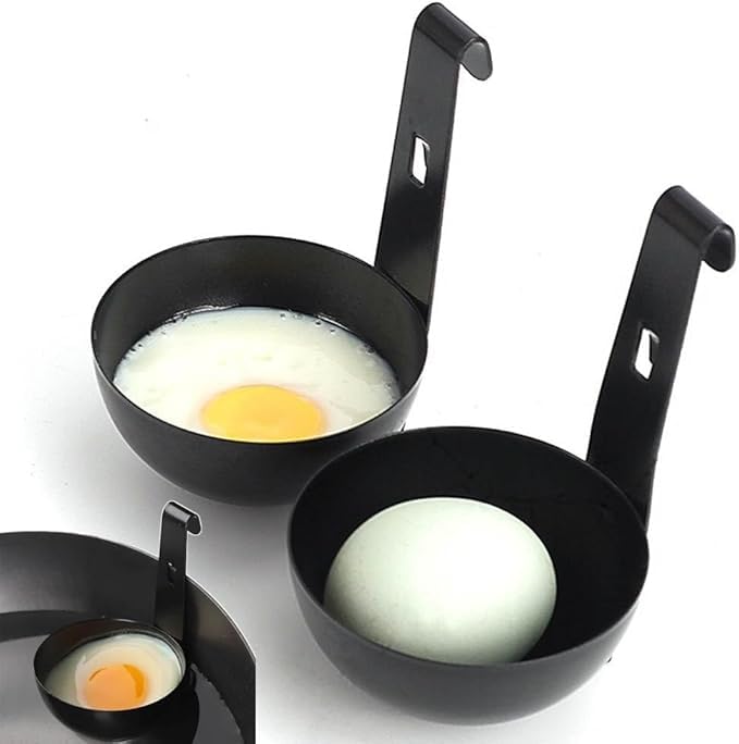 Prostuff.in® Non-Stick Egg Poacher Cups for Steaming Hanging Egg Boiler Cups for Perfect Poached Eggs, Durable Handle Hook Design for Kitchen Pot & Pan Cooking 1Pcs - Image 1