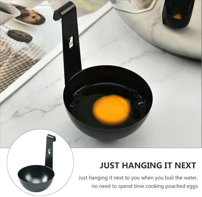 Prostuff.in® Non-Stick Egg Poacher Cups for Steaming Hanging Egg Boiler Cups for Perfect Poached Eggs, Durable Handle Hook Design for Kitchen Pot & Pan Cooking 1Pcs - Image 5