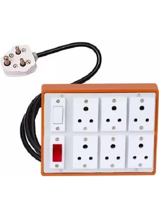 Extension Board Heavy Duty Cable 4 Meter Wire with 6 Anchor Socket and 1 Anchor Switch and 1 Indicator with 3 Pin Plug Set of 1 - pzsku/Z95795D38A0C923DE947BZ/45/1748265178/f9a8c416-0189-464a-89f0-bdcc55907dd3