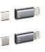 HOYULLI iPhone OTG Adapter2PackUSB C Female to Lightning Male Charger Data Sync Dongle Typec Camera Card Reader Flash Drive Mouse Keyboard U Disk Converter for 14 13 11 12 Pro Max Xr X Xs 8 7 Se Plus - Image 2