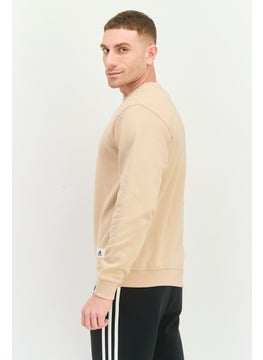 Adidas Men Sportswear Fit Long Sleeve Outdoor Sweatshirt, Beige  - Image 2