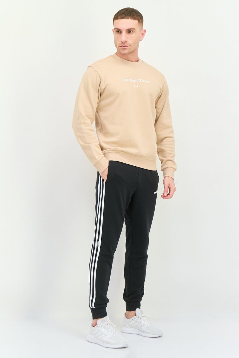 Adidas Men Sportswear Fit Long Sleeve Outdoor Sweatshirt, Beige - Image 4