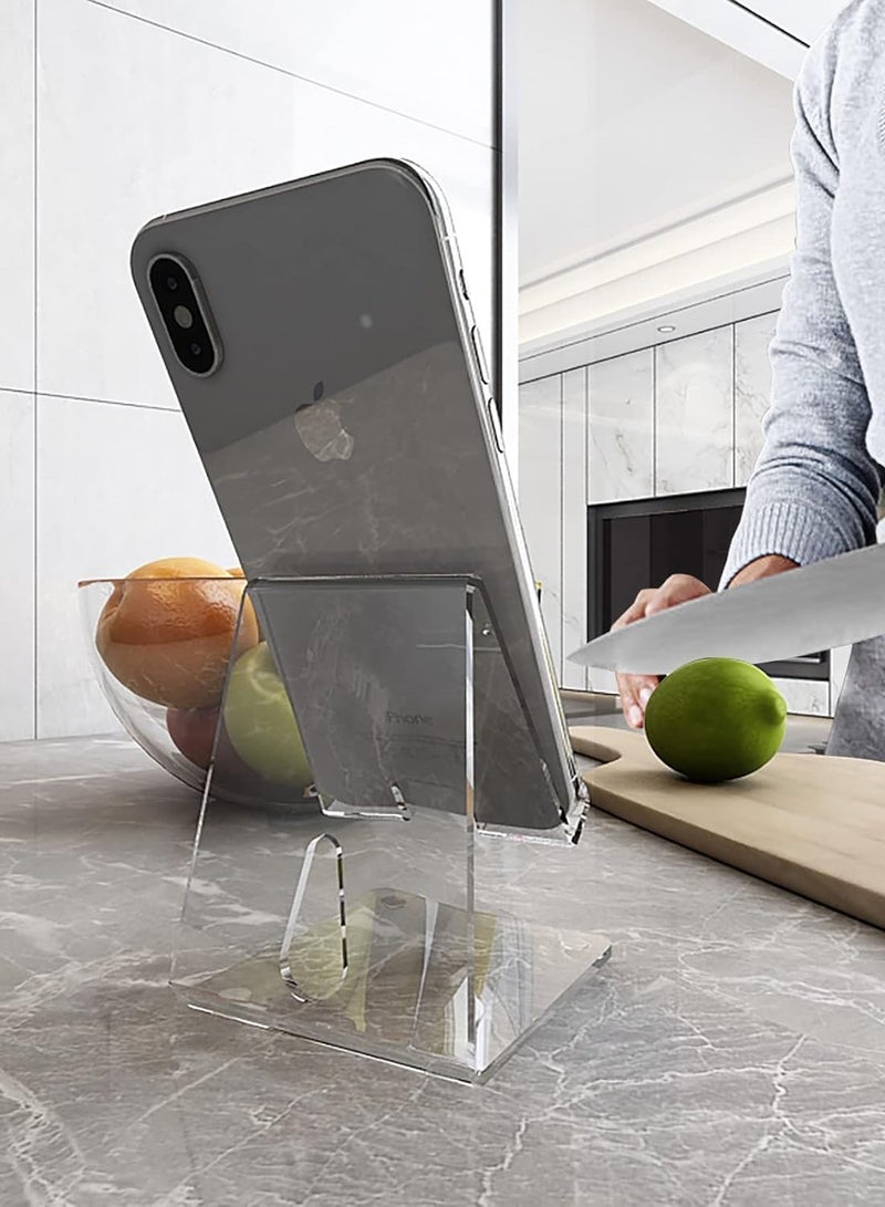 TPGP Acrylic Cell Phone Stand, Office Phone Holder, Office Desk Accessories Clear Phone Stand - Image 4