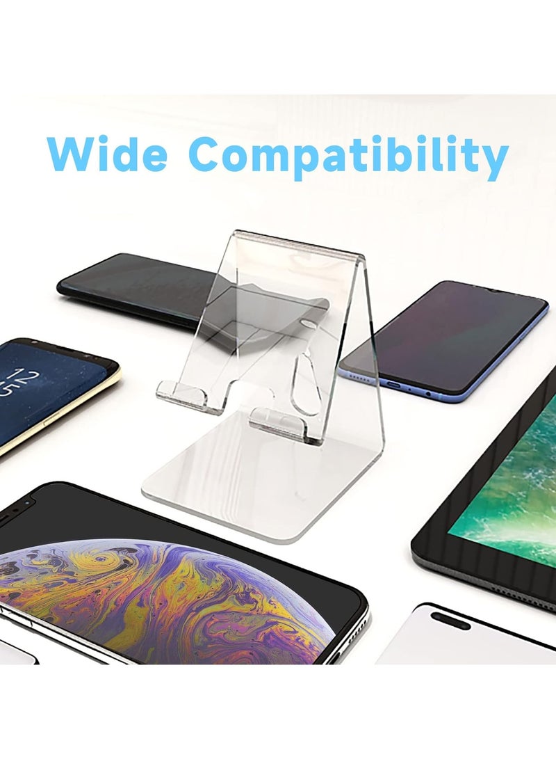 TPGP Acrylic Cell Phone Stand, Office Phone Holder, Office Desk Accessories Clear Phone Stand - Image 3