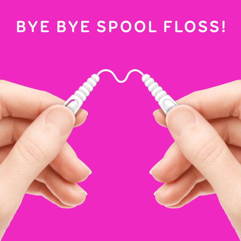 GRIN Gripper Floss, Individually Wrapped Smooth Dental Floss, 60 Count, Minty Flavor, Recyclable Packaging, Gentle Floss Tape, Finger Grips with Safe Fold Back Pick, No Shredding or Breaking - Image 3