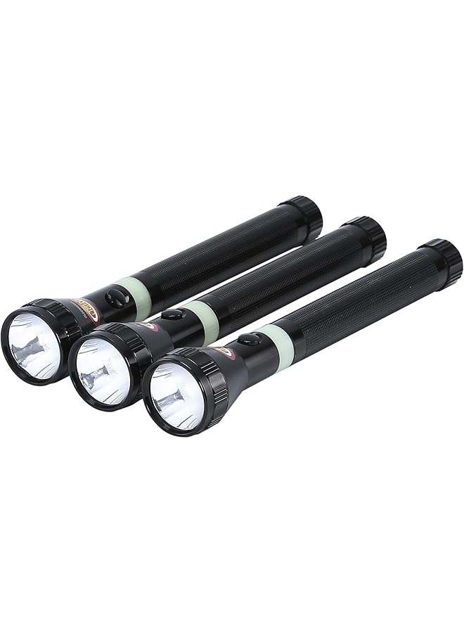 Olsenmark OMFL2683 Rechargeable LED Flashlight NiCd Battery Super Bright CREE LED Torch Light 3PCS Built in Battery 1900mAh NI CD Battery 500 Distance Range - Image 1