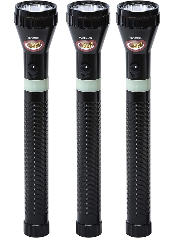 Olsenmark OMFL2683 Rechargeable LED Flashlight NiCd Battery Super Bright CREE LED Torch Light 3PCS Built in Battery 1900mAh NI CD Battery 500 Distance Range - Image 3