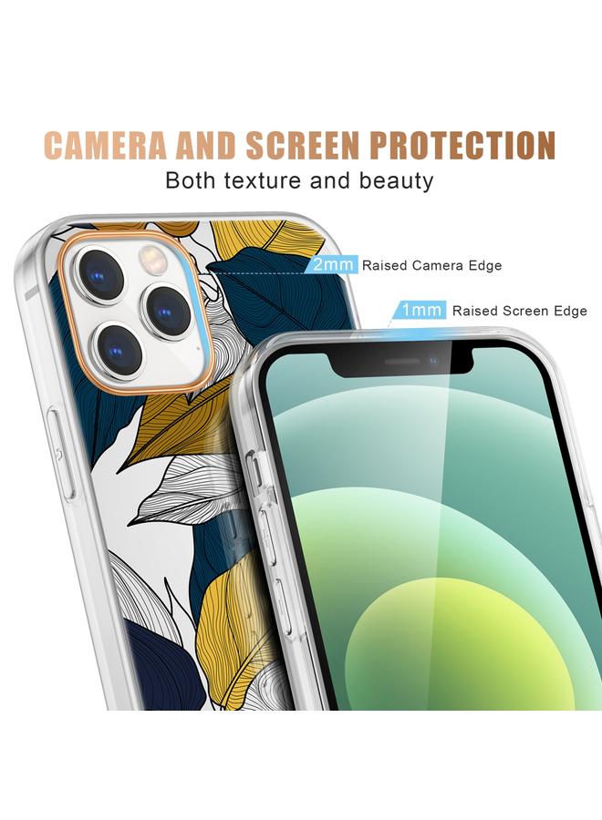 Zaboon Case For iPhone 11 Pro Max High Translucent Electroplating Flower Pattern TPU + PC Shockproof Case - Image 5